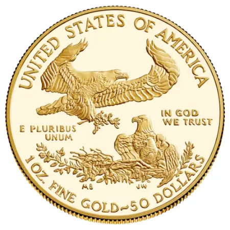 Gold American Eagle Coin Obverse Gold American Eagle Coin